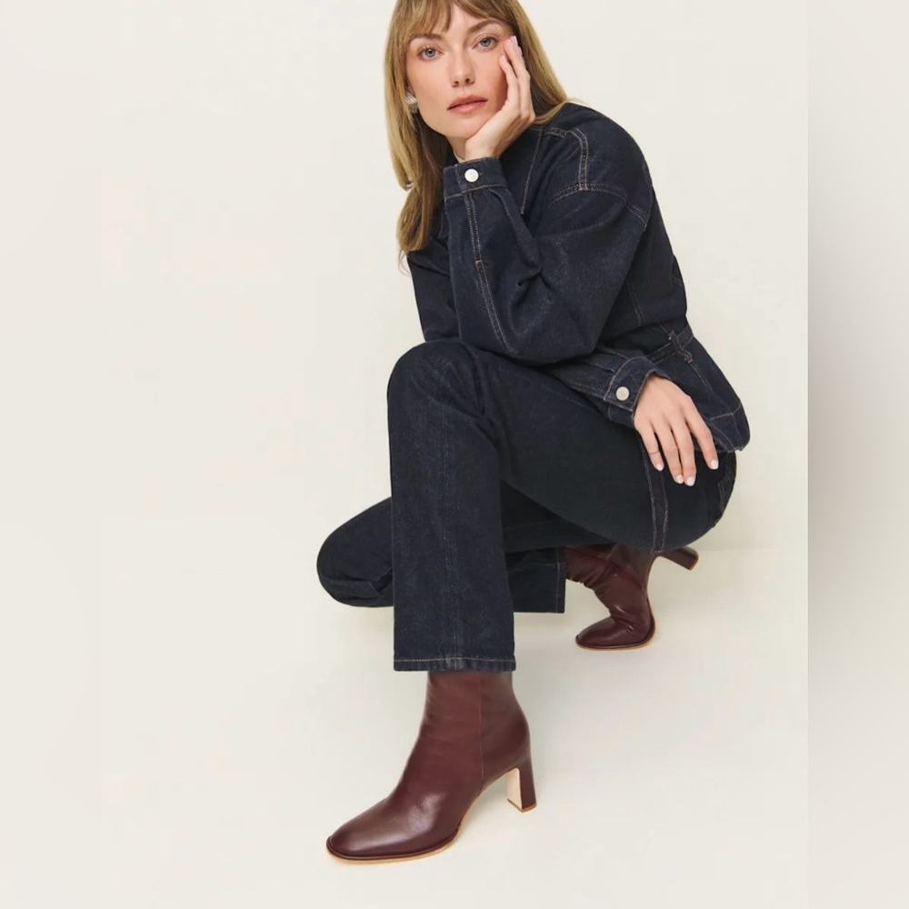 Reformation Gillian Ankle Boot - Ruby